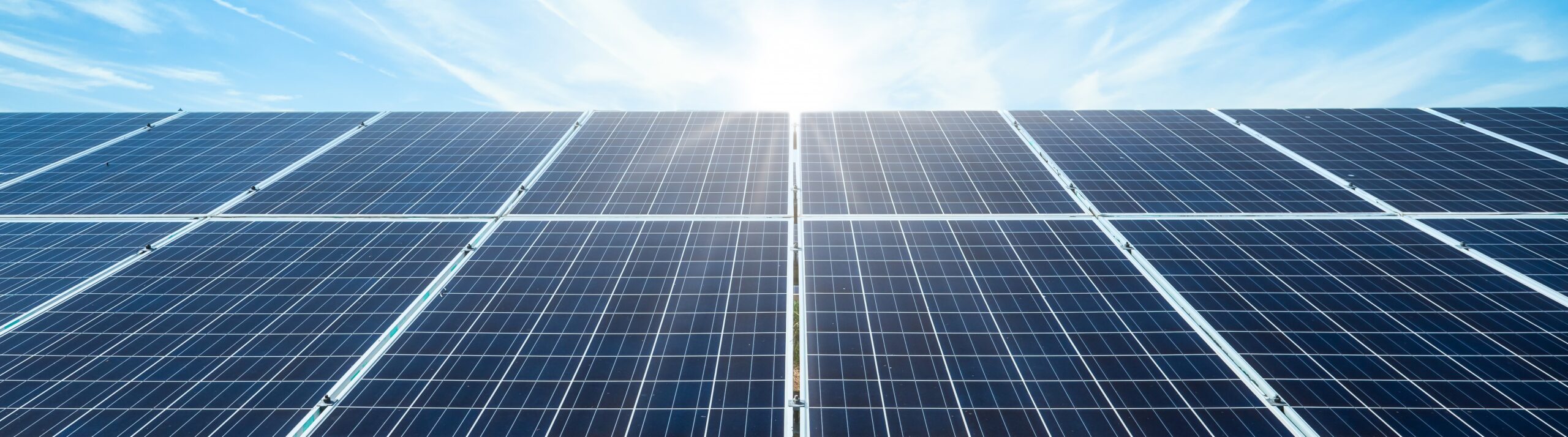 power solar panel on blue sky background,alternative clean green energy concept