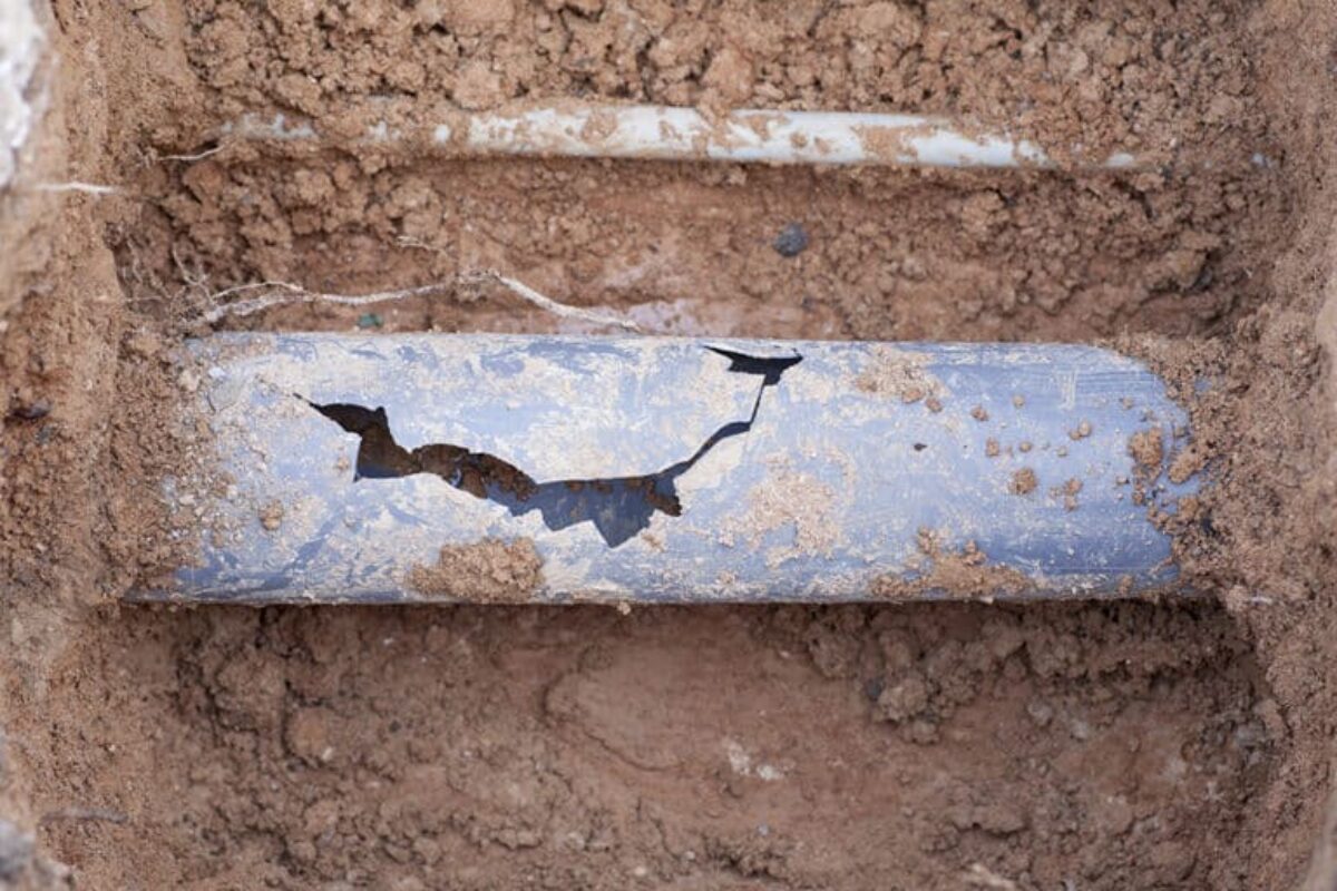 broken sewer pipe