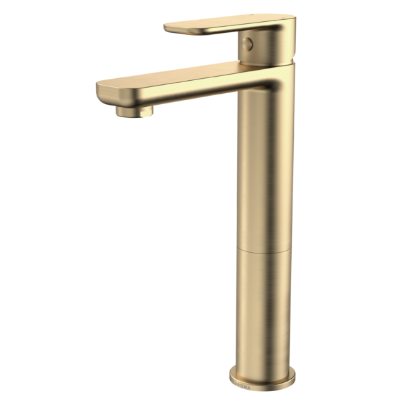Luna Tower Basin Mixer - Brushed Brass - Lead Free