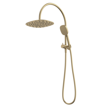 Contura II Compact Twin Shower - Brushed Brass