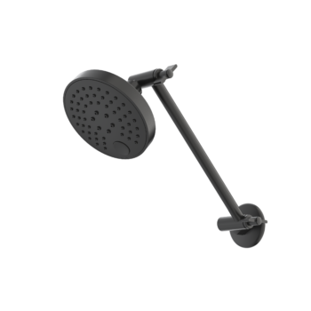 Luna Adjustable Shower And Arm Black