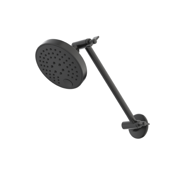 Luna Adjustable Shower And Arm Black