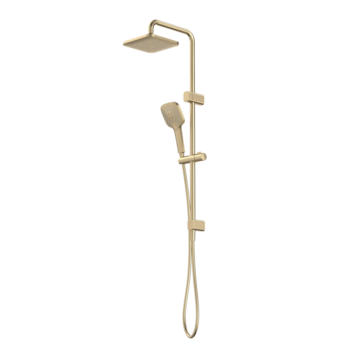 Luna SYS O/H Shower on Rail Brushed Brass