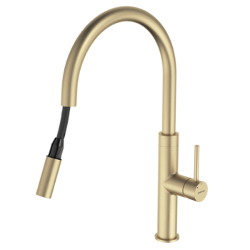 Liano II Pull Out Sink Mixer - Brushed Brass - Lead Free
