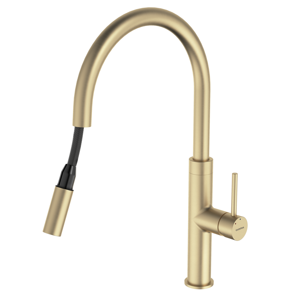 Liano II Pull Out Sink Mixer - Brushed Brass - Lead Free