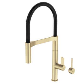 Liano II Pull Down Sink Mixer with Dual Spray - Brushed Brass - Lead Free