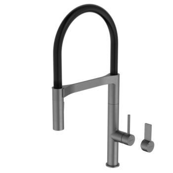 Liano II Pull Down Sink Mixer with Dual Spray - Gunmetal - Lead Free