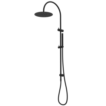 Liano II Rail Shower with Overhead - Black