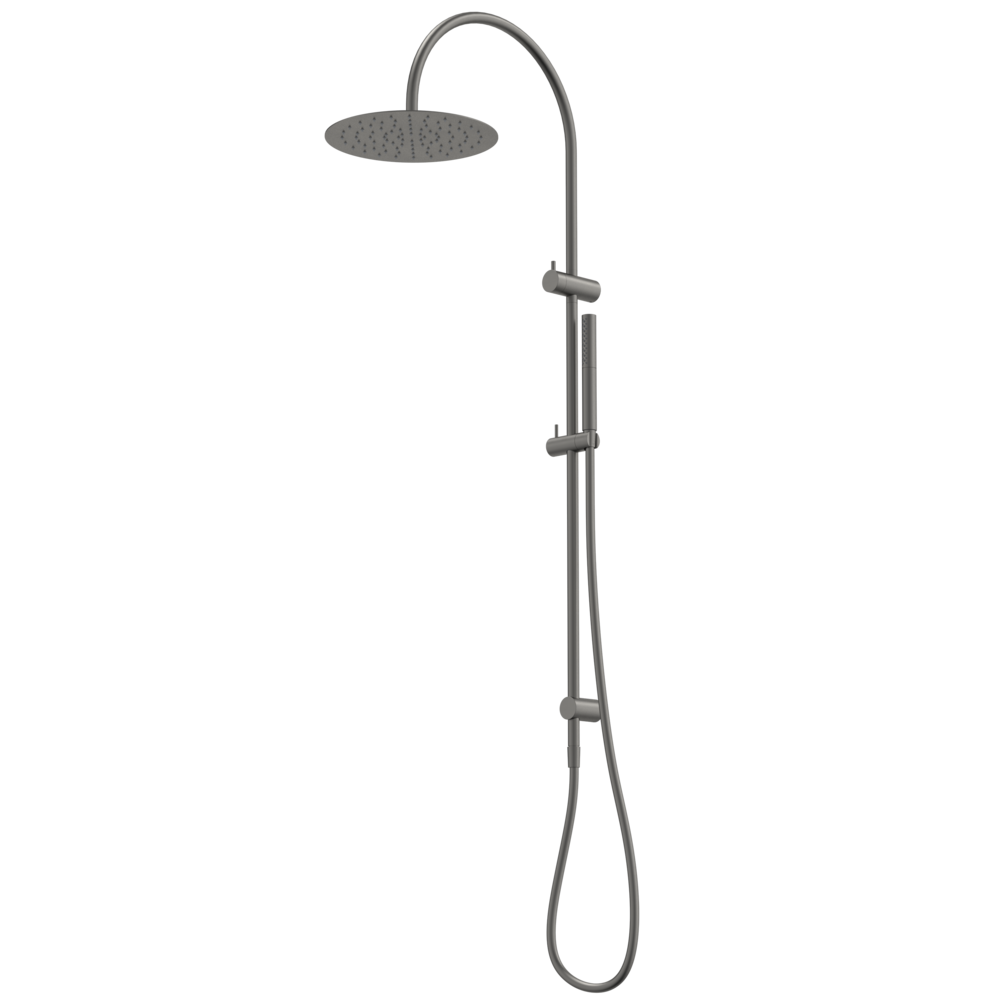 Liano II Rail Shower with Overhead - Gunmetal
