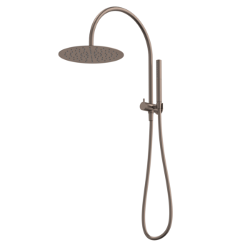Liano II Compact Twin Shower with Overhead - Brushed Bronze