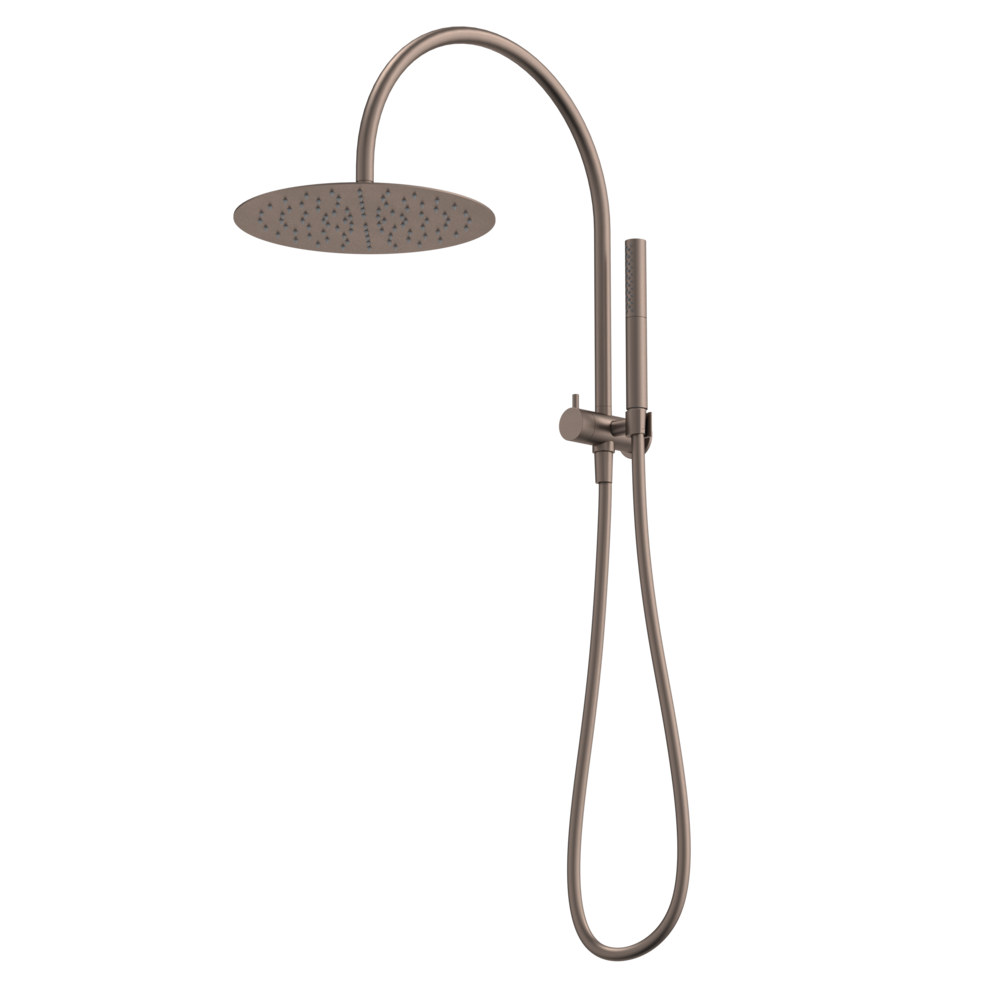 Liano II Compact Twin Shower with Overhead - Brushed Bronze