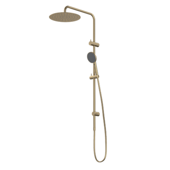 Urbane II Rail Shower with 300mm Overhead - Brushed Brass