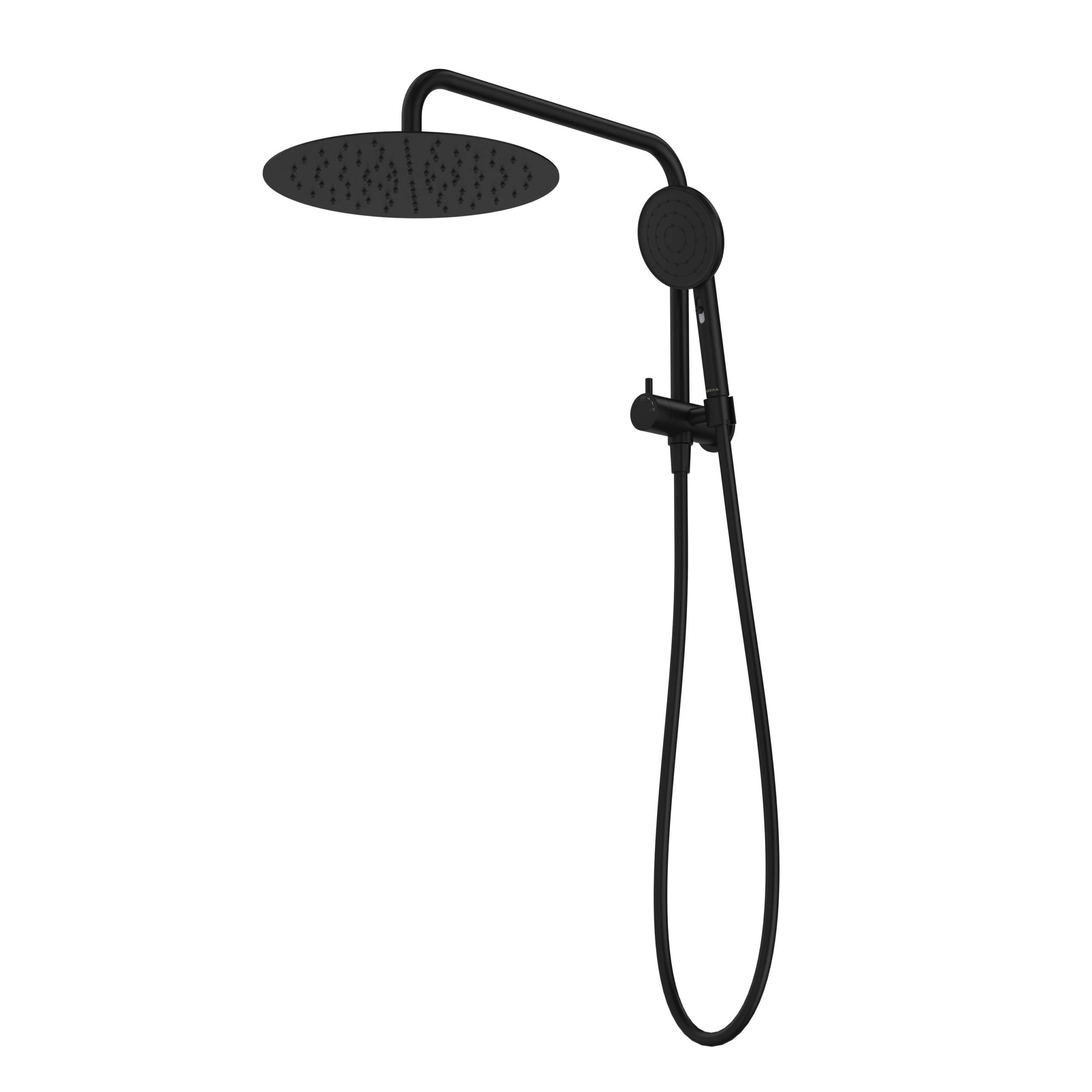 Urbane II Compact Twin Shower - Matte Black