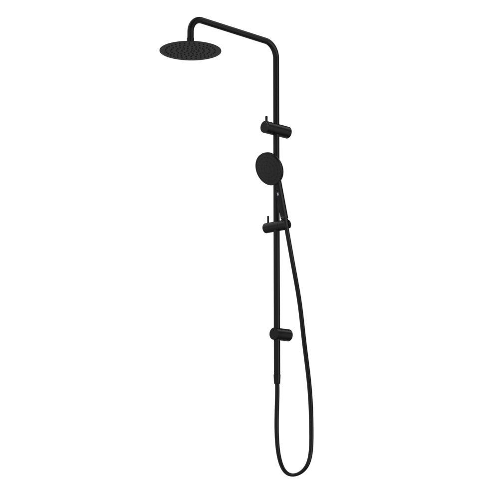 Urbane II Rail Shower with 200mm Overhead - Matte Black