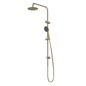 Urbane II Rail Shower with 200mm Overhead - Brushed Brass