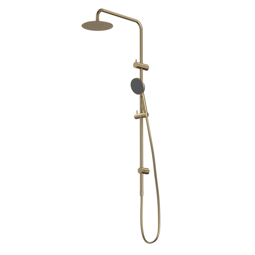 Urbane II Rail Shower with 200mm Overhead - Brushed Brass
