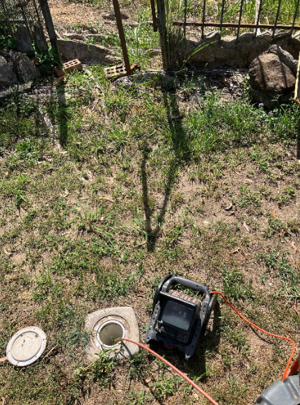 CCTV drain inspection through inspection hole at a property in Beenleigh