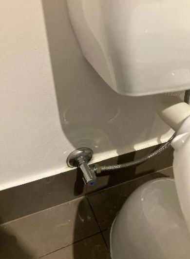 Outdated and inefficient toilet before being replaced at a property in Helensvale