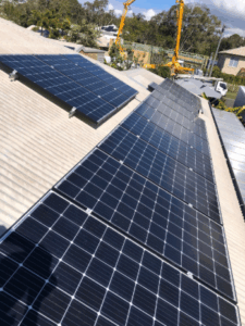 Solar panels after isolator replacement at a property in coolum