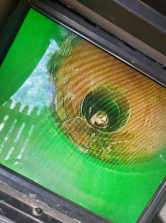 cctv drain inspection of cracked pipework at a property in ipswich