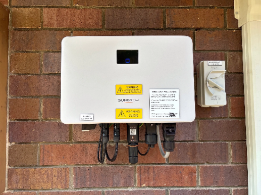 faulty sungrow solar inverter at a property in Ipswich