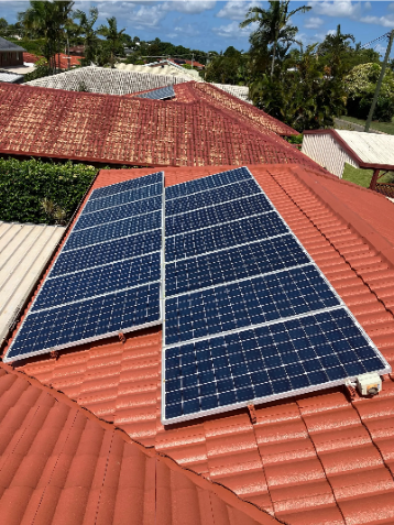 new solar panels installed with a system at a property in Cleveland