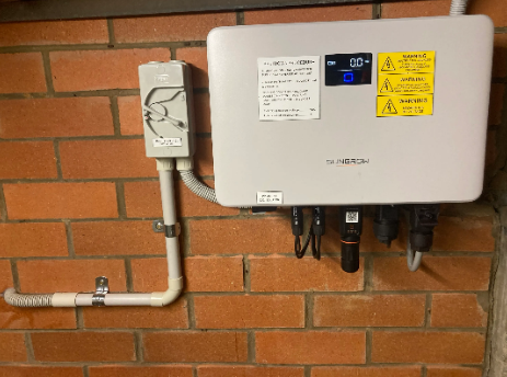 new sungrow solar inverter installed at a property in Ipswich