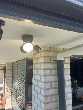 new twin spotlight with motion sensor installed at a property in Redcliffe