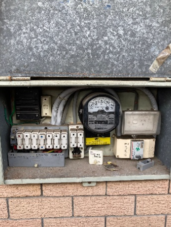 An image of an old switchboard located at a a Broadbeach property.