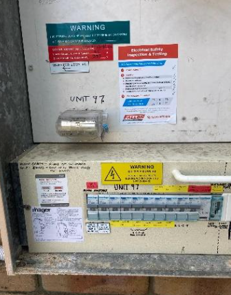 outdated switchboard to be replaced at a property in Robina