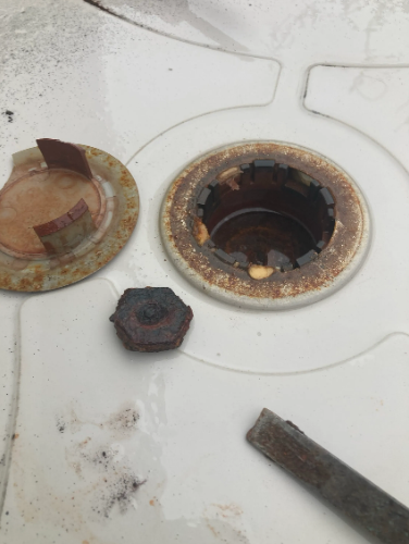 hot water system anode rusted at a property in palmwoods