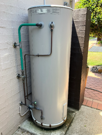 leaking hot water system to be replaced at a property in Wynnum