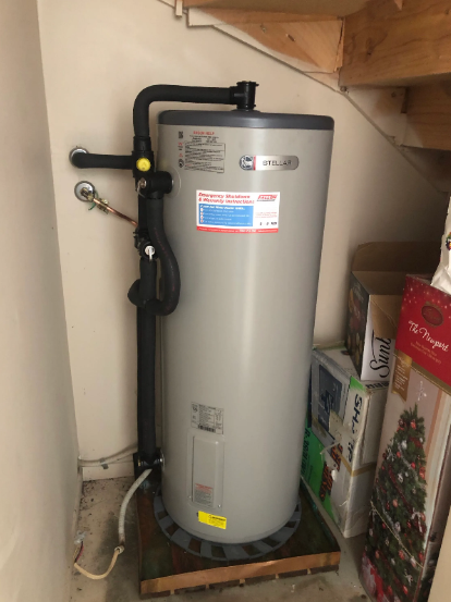 new 125L rheem stella electric hot water system installed at a property in Mount Gravatt
