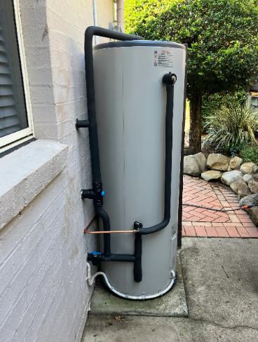 new 315L stainless steel hot water system installed at a property in Wynnum