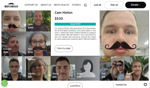Fallon team Movember fundraising