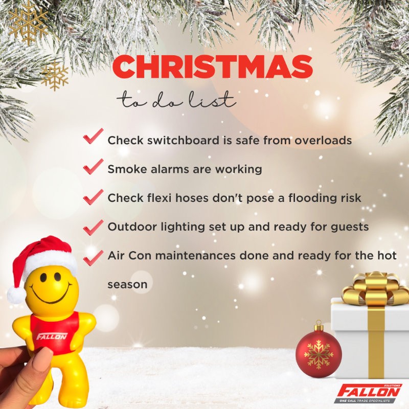 Pre Christmas holiday checklist